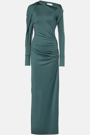 Victoria Beckham Ruched asymmetric gown