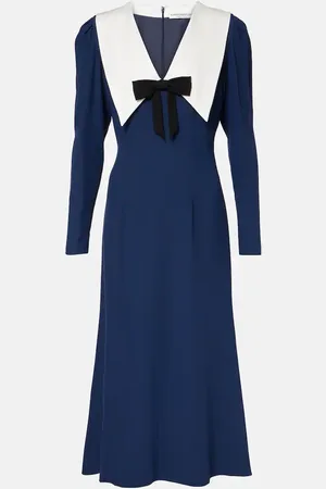 Alessandra Rich Envers bow-detail satin midi dress