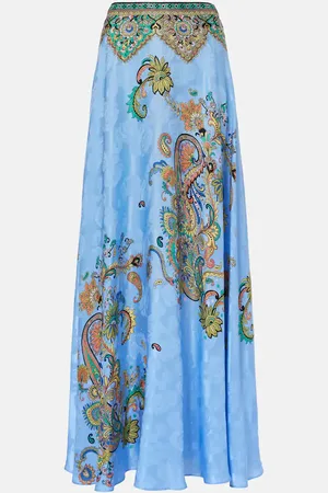 Etro Floral silk crÃªpe de chine maxi skirt