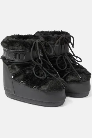 Moon Boot Icon Low faux fur-trimmed snow boots