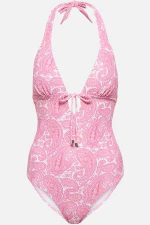 Heidi Klein Ischia printed halterneck swimsuit