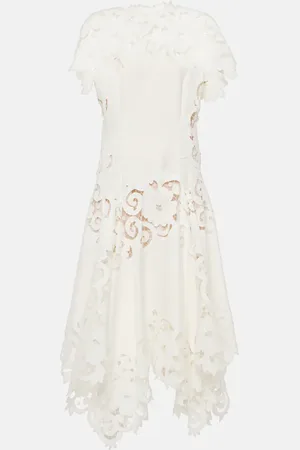 Oscar de la Renta Guipure lace midi dress