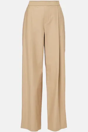 Vince Cotton and wool wide-leg pants