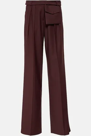 AYA MUSE Sylvia mid-rise straight wool pants