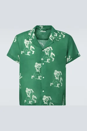 BODE Football Silhouette linen shirt