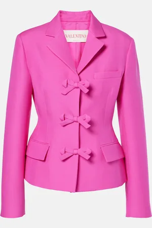 VALENTINO Crepe Couture bow-detail jacket