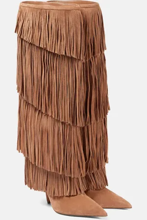 PARIS TEXAS Jessie 105 fringed suede knee-high boots