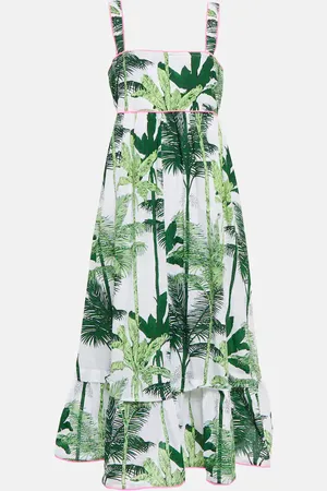 Juliet Dunn Printed cotton midi dress