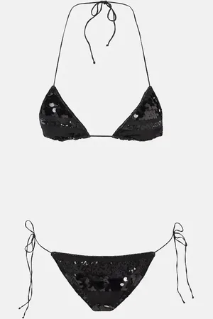 Oseree Sequined striped bikini