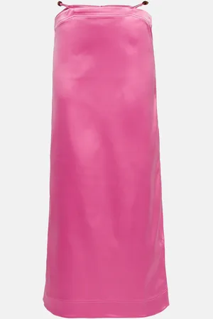 Ganni Satin maxi skirt