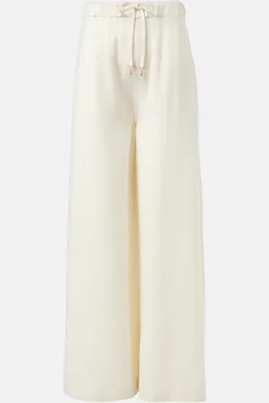 GABRIELA HEARST Gelos wool and silk jacquard palazzo pants