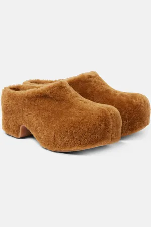 DRIES VAN NOTEN Faux fur clogs