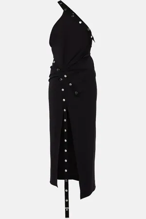The Attico Embellished jersey midi dress