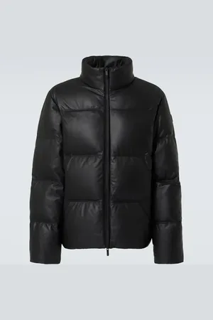 Moncler Ligont leather down jacket