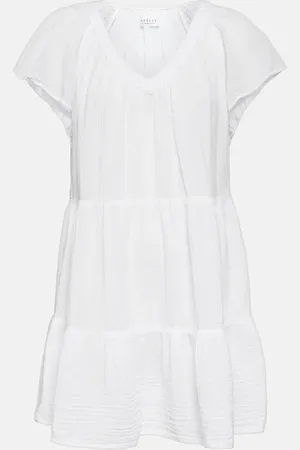 Velvet Eleanor cotton tiered minidress