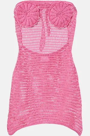 ANNA KOSTUROVA Camellia crochet cotton minidress