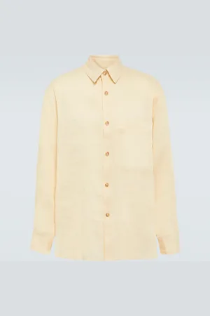 King & Tuckfield Striped linen and silk shirt