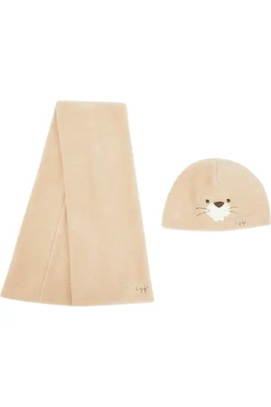Il gufo Baby fleece hat and scarf set