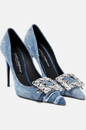 Dolce & Gabbana Embellished denim pumps