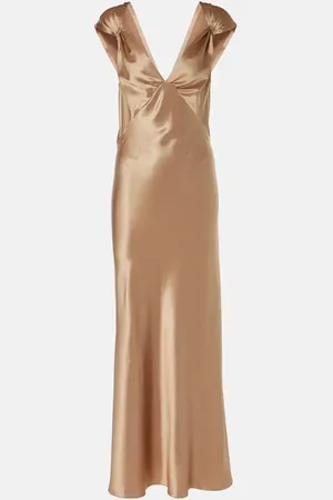 Saint Laurent Silk satin maxi dress