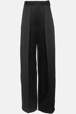 Khaite Marinta high-rise satin wide-leg pants