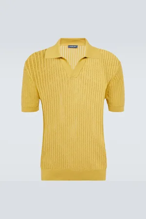 Frescobol Carioca Ribbed-knit cotton polo shirt