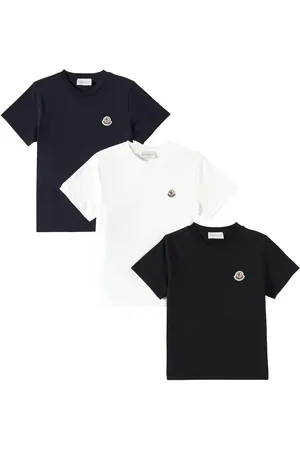 Moncler Set of 3 logo cotton jersey T-shirts
