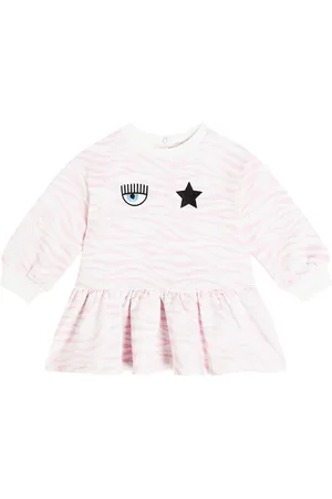 MONNALISA X Chiara Ferragni Baby zebra-print cotton-blend dress