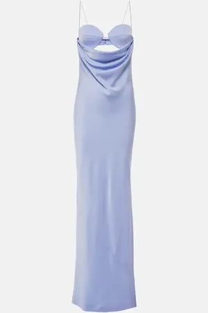 ALEX PERRY Cutout draped satin crÃªpe gown