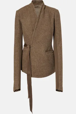 Rick Owens Hollywood wool wrap jacket
