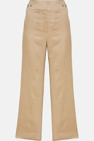 VERONICA BEARD Aubrie linen-blend cropped pants