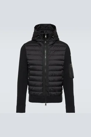Moncler Down-paneled wool-blend jacket
