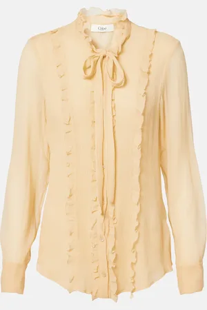 Chloé Ruffled silk crÃªpon blouse