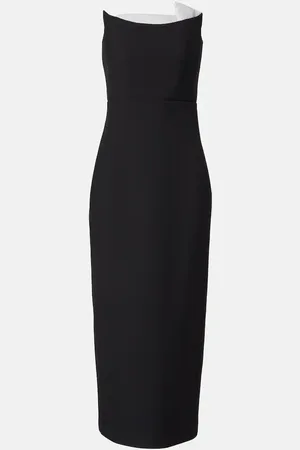 Roland Mouret Embellished bustier midi dress