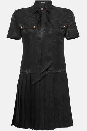 VERSACE Barocco crÃªpe de chine minidress