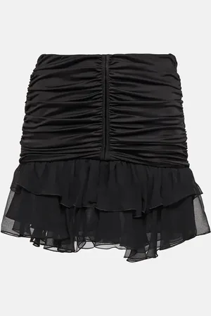 BLUMARINE Ruffle-trimmed pleated miniskirt