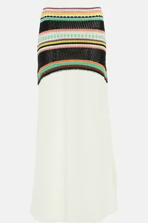 Chloé High-rise striped wool maxi skirt