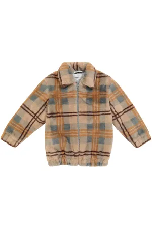PAADE Checked faux fur jacket