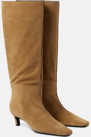 Totême Wide Shaft suede knee-high boots