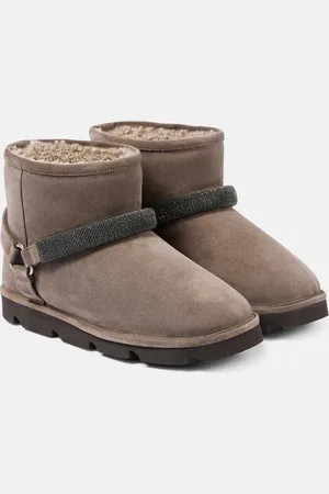 Brunello Cucinelli Monili shearling-lined suede boots