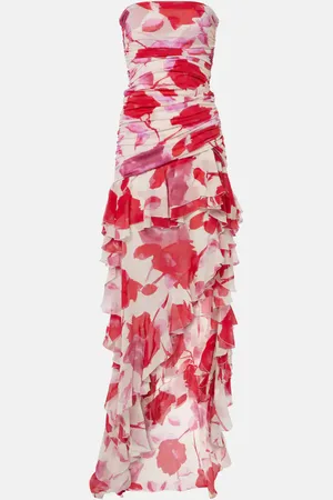 BLUMARINE Georg ruffled asymmetric maxi dress