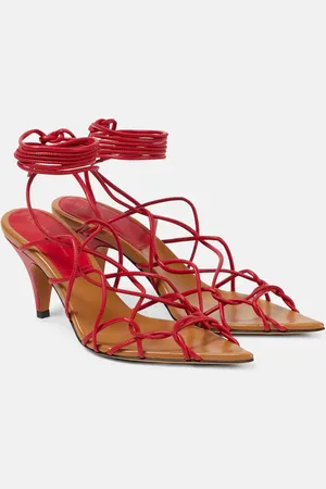 Khaite Arden 75 leather sandals