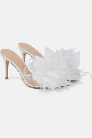 Gianvito Rossi Elle 85 embellished PVC mules