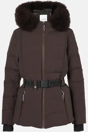 YVES SALOMON Veste 64cm shearling-trimmed ski jacket