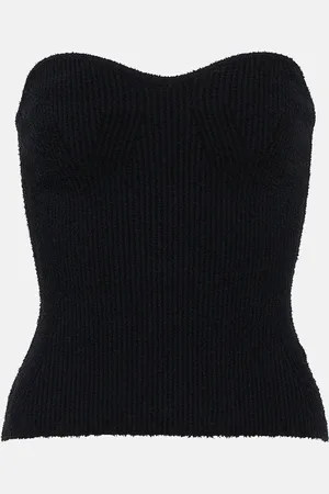 WARDROBE.NYC Ribbed-knit cotton-blend top