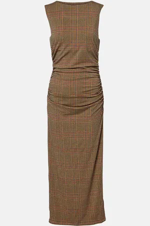 VERONICA BEARD Charissa checked midi dress