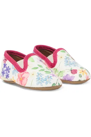 PèPè Baby Eden floral leather slip-on shoes