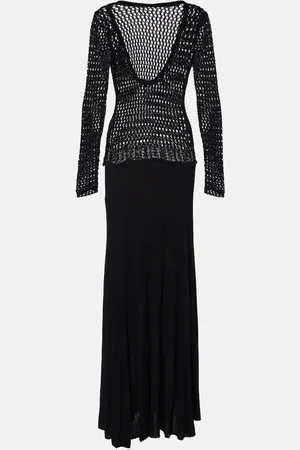 CHRISTOPHER ESBER Sheer cotton-blend maxi dress
