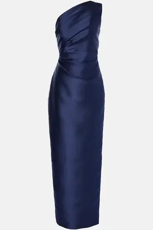 Solace Kira one-shoulder twill maxi dress