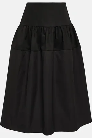 Jil Sander High-rise cotton midi skirt